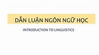 Dẫn Luận Ngôn Ngữ Học